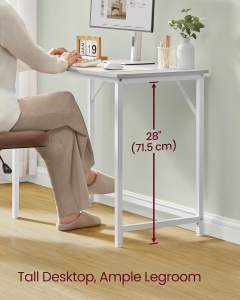 Birou Alb Vasagle 101x50x75.5 cm - Img 3