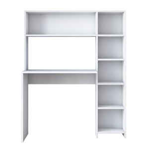 Birou cu biblioteca HA104 Alb 113.2x141.8x40 cm - Img 10