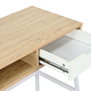 Birou cu raft Rezio, Pako World, Alb, 75x45x76 cm - Img 5