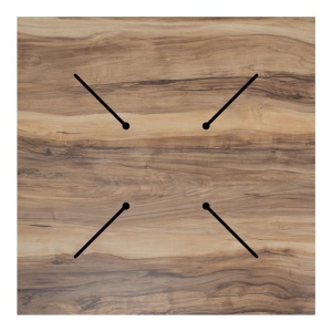 Blat masa Noble HPL walnut Pako World Nuc 69x69x1.2 cm - Img 2