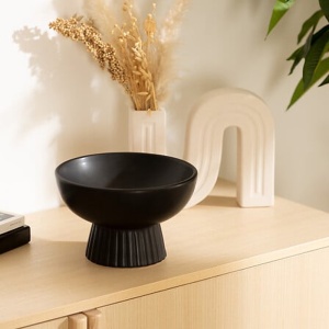 Bol decorativ, Lorvion, Negru, 22x22x14 cm - Img 2