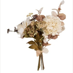 Buchet flori artificiale Hydrangea Bouquet, Multicolor, 30.5x25.5x67 cm