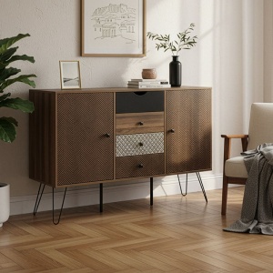 Bufet Boho Walnut 122x39.5x86 cm