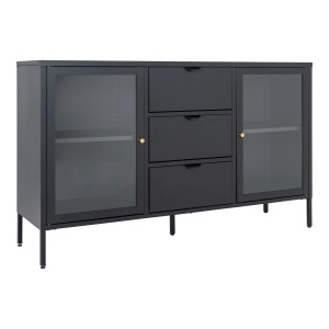 Bufet Dalby, Negru, 40x140x85 cm - Img 4