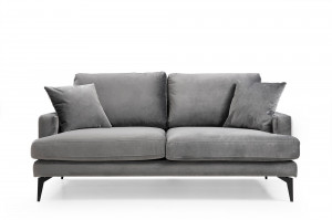 Canapea 2 locuri Leyla Antracit 180x63 cm - Img 3