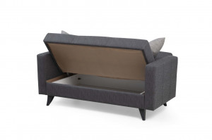 Canapea extensibila 2 locuri Nabulsi Gri inchis 127x46 cm - Img 6
