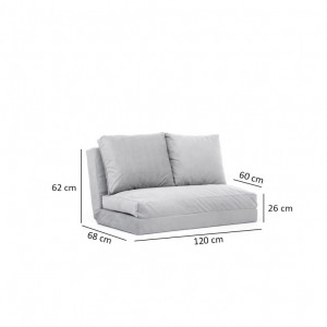 Canapea Extensibila, 2 Locuri Taida Gri - Img 10