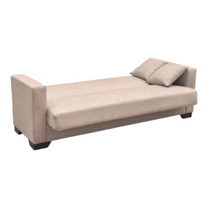 Canapea extensibila 3 locuri cu spatiu de depozitare Vox, Bej, 75x180x85 cm - Img 3