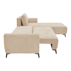 Canapea extensibila 3 locuri, Pako World, Textil, Bej, 286x204x93 cm - Img 5