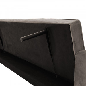 Canapea extensibila 3 locuri Success catifea gri 190x80x84 cm - Img 7