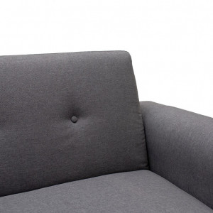 Canapea extensibila cu 3 locuri, gri Carmelo 214x80x86cm - Img 6