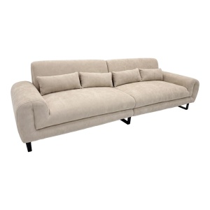 Canapea extensibila cu 4 locuri Dorana, Bej, 89x286x83 cm - Img 2