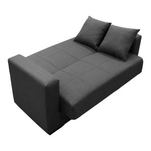 Canapea extensibila cu spatiu de depozitare Vox, Antracit/Negru, 180x75x85 cm - Img 5