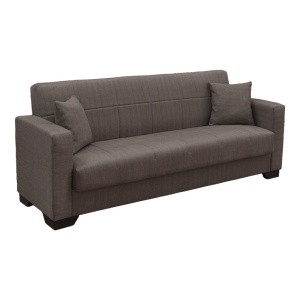 Canapea extensibila cu spatiu de depozitare Vox, Maro, 180x75x85 cm - Img 2