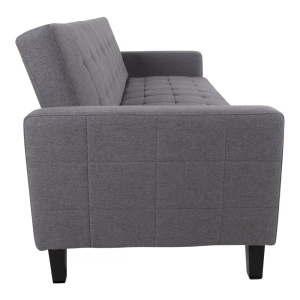 Canapea extensibila Milton, Gri inchis , 204x85x81 cm