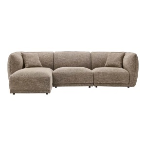 Canapea lounge stanga Noor, Maro, 94x166x276x75 cm - Img 2