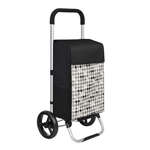 Carucior pentru cumparaturi, Songmics, Negru, 47x33x97 cm - Img 2