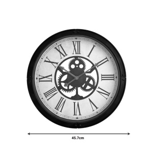 Ceas de perete Candal Pako World Negru 45.7x45.7x5.2 cm - Img 2