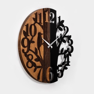 Ceas de perete decorativ din lemn Wooden Nuc 3x56 cm - Img 6
