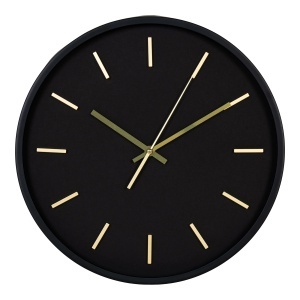 Ceas de perete Kensington, Negru, 4.5x35x35 cm - Img 3