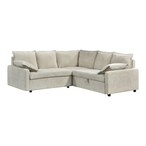 Coltar extensibil, Lounivo, Bej, 215x215x84 cm - Img 2