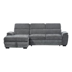 Coltar extensibil pe stanga cu spatiu de depozitare, Dreamora, Antracit, 167x270x82 cm - Img 5