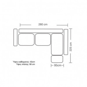 Coltar Stanga Boston Crem - Mocha - Natural 280x225x95 cm - Img 4