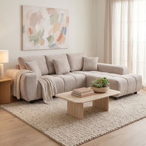 Coltar stanga Londe, Gri/Bej, 273x211x92 cm