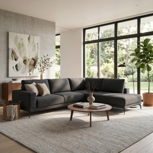 Coltar stanga Selio, Antracit, 300x240x100 cm