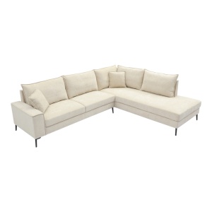 Coltar stanga Zenqua, Bej, 291x233x90 cm - Img 3