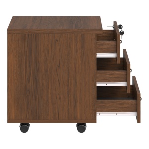 Comoda cu sertare pe roti Fesialo, Nuc, 39x47x52.5 cm - Img 2
