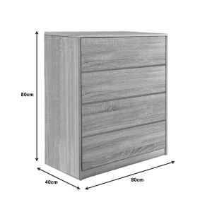 Comoda Kuanger cu sertare din MDF nuanta naturala 80x40x80 cm - Img 3