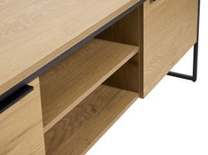 Comoda TV CESURA, Stejar deschis, 45x55x155 cm - Img 4
