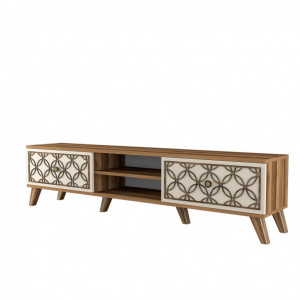 Comoda TV Class - Walnut, Crem - Img 4