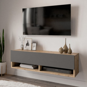 Comoda TV Handra Antracit 100x31.5x29 cm - Img 2