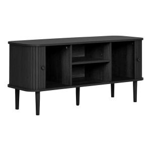 Comoda TV Nikko, Negru, 113x40x52 cm - Img 2