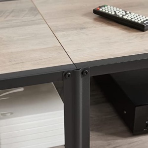 Comoda TV, Vasagle, Negru-Ivoar, 140x39x52 cm - Img 6