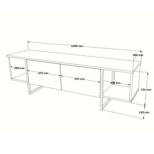Comoda TV VG30 Alb 160x47.6x40 cm - Img 8