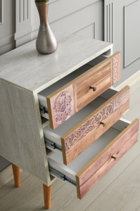 Consola Liza Alb 50x68x35 cm - Img 3