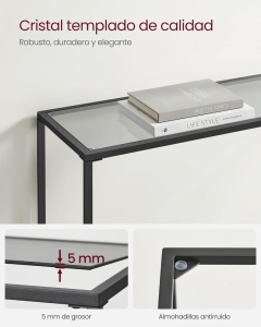 Consola Vasagle Gri 100.5x20x80 cm - Img 5