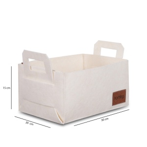 Cos de pasla HMY-6259 Crem 30x20x15 cm - Img 4