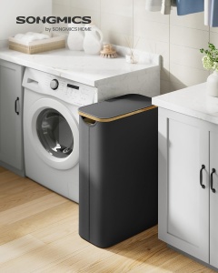 Cos de rufe Negru Songmics 42x22.5x70.5 cm - Img 2