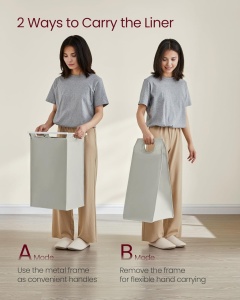 Cos de rufe Vasagle Alb 115.6x33x72.5 cm - Img 2