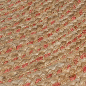 Covor Capri Jute Circle Natural/Corai 180X180 cm, rotund, Flair Rugs - Img 4