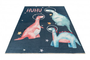Covor eco copii My Greta Albastru inchis 115x170 cm - Img 3