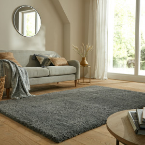Covor Feather Soft CHARCOAL 140X200 cm, Flair Rugs - Img 1