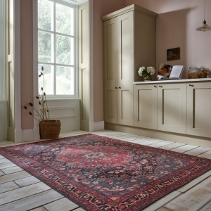 Covor Medallion Washable Rosu 190x290 cm, Flair Rugs