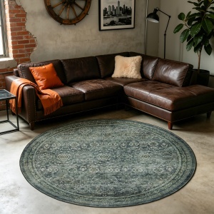 Covor Rotund INKA V8 Verde 160x160 cm