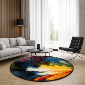 Covor Rotund, Kolibri, Multicolor, 80x80 cm, Delta Kolibri 11017