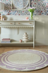 Covor rotund Lois Scallop Verde 120X120 cm, Flair Rugs - Img 5